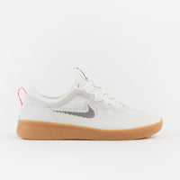 Nike SB Nyjah Free 2 Shoes - Summit White / Black - Bright Crimson thumbnail
