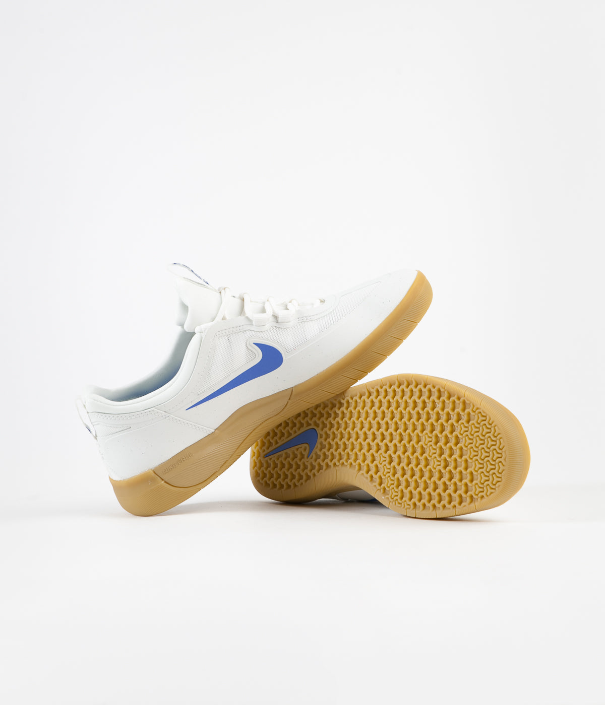 Nyjah huston shoes white and blue Clearance