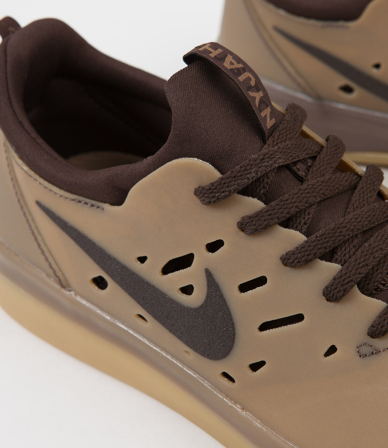 Nike sb nyjah free gum  and  dark brown skate shoes Clearance