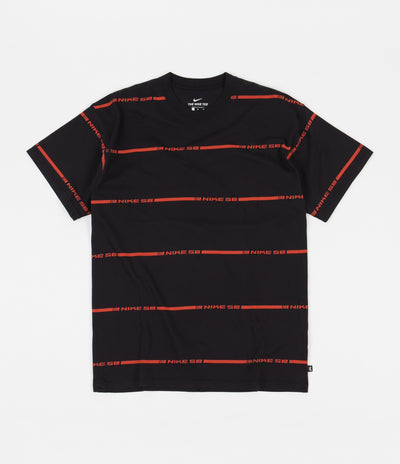 Nike SB On Deck Stripe T-Shirt - Black