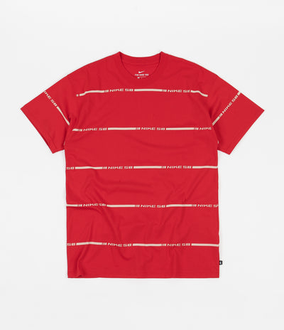 Nike SB On Deck Stripe T-Shirt - University Red