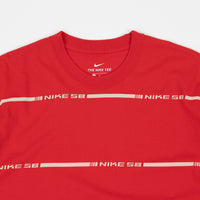 Nike SB On Deck Stripe T-Shirt - University Red thumbnail