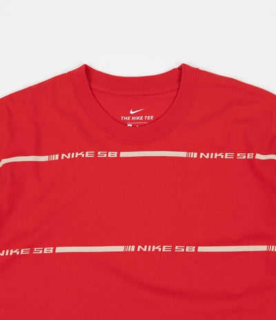Nike SB On Deck Stripe T-Shirt - University Red