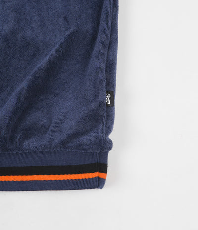 Nike SB On Deck Terry Polo Shirt - Midnight Navy / Team Orange