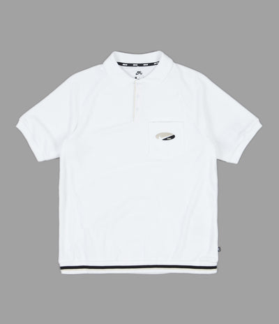 Nike SB On Deck Terry Polo Shirt - White / Fossil