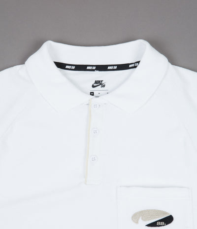 Nike SB On Deck Terry Polo Shirt - White / Fossil