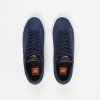 Nike SB Orange Label Blazer Low GT Shoes - Midnight Navy / Black - Midnight Navy thumbnail