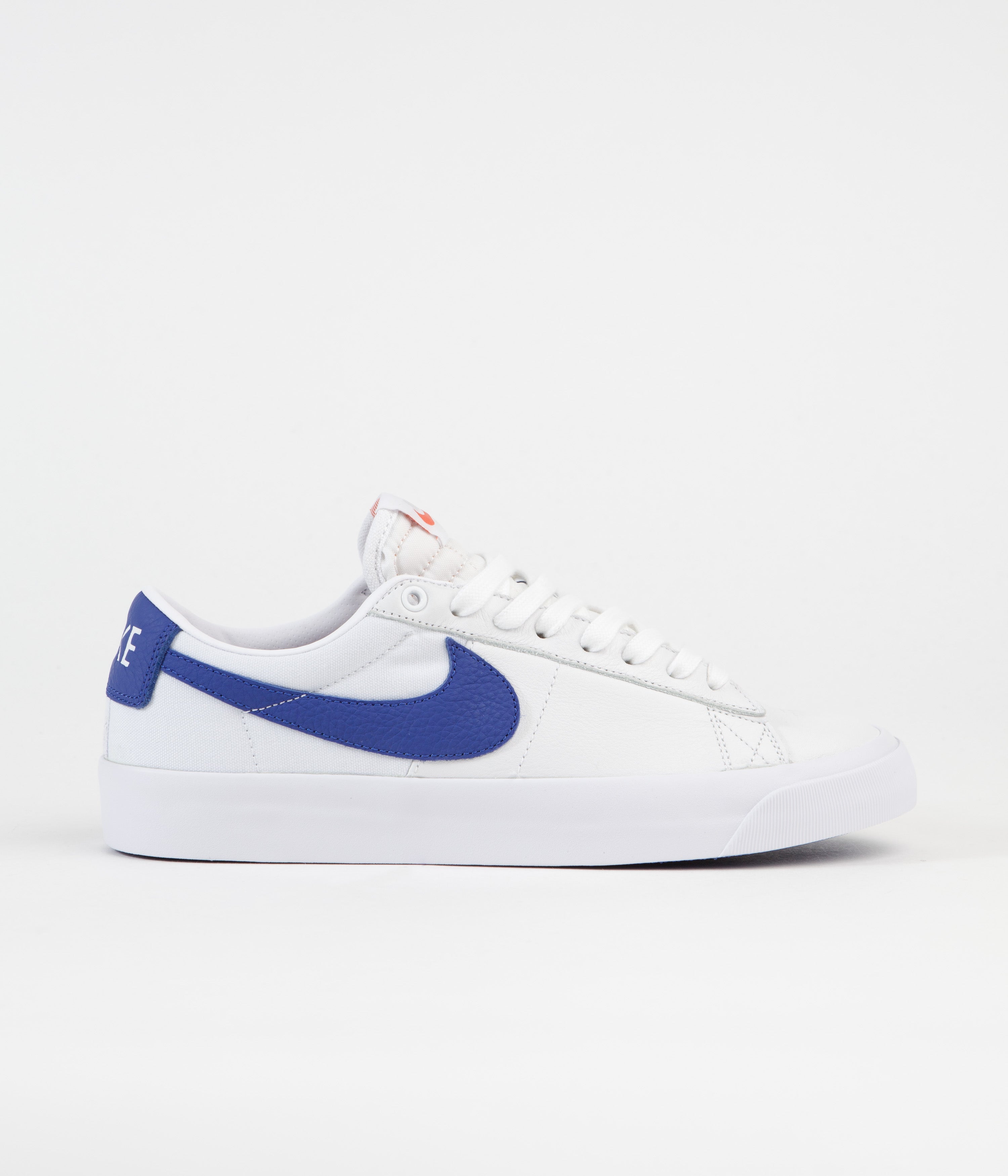 Nike SB Orange Label Blazer Low Pro GT Shoes - White / Varsity Royal ...