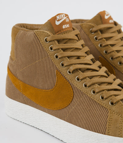 Nike SB Orange Label Blazer Mid 'Oski' Shoes - Muted Bronze / Burnt Sienna - Sail
