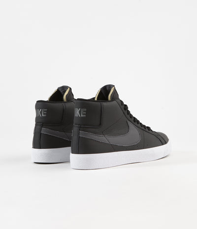 Nike SB Orange Label Blazer Mid Shoes - Black / Dark Grey - Black - White