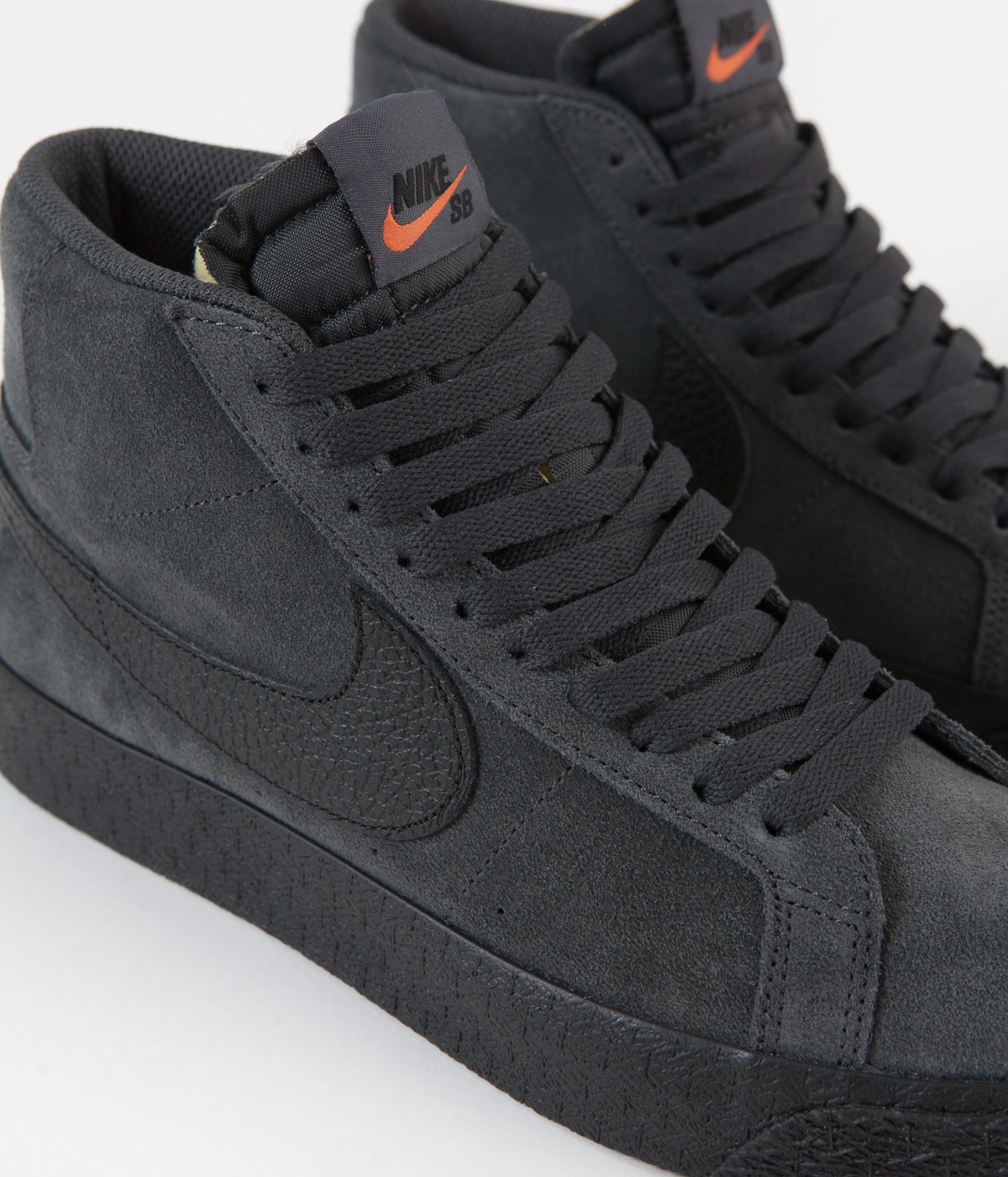 Nike SB Orange Label Blazer Mid Shoes Dark Smoke Grey Black