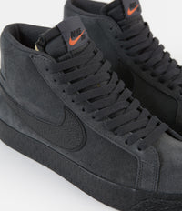 Nike SB Orange Label Blazer Mid Shoes Dark Smoke Grey Black