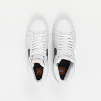 Nike SB Orange Label Blazer Mid Shoes - White / Navy - White - Safety Orange thumbnail