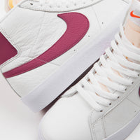Nike SB Orange Label Blazer Mid Shoes - White / Sweet Beet - White - Sweet Beet thumbnail