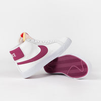 Nike SB Orange Label Blazer Mid Shoes - White / Sweet Beet - White - Sweet Beet thumbnail