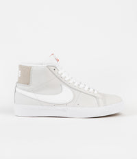 Nike SB Orange Label Blazer Mid Shoes - White / White - White - Summit White