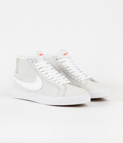 Nike SB Orange Label Blazer Mid Shoes - White / White - White - Summit White