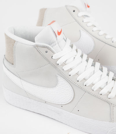 Nike SB Orange Label Blazer Mid Shoes - White / White - White - Summit White