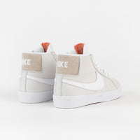 Nike SB Orange Label Blazer Mid Shoes - White / White - White - Summit White thumbnail