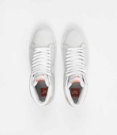 Nike SB Orange Label Blazer Mid Shoes - White / White - White - Summit White