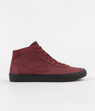 Nike SB Orange Label Bruin High 'L. Baker' Shoes - Team Red / Night Maroon - Black