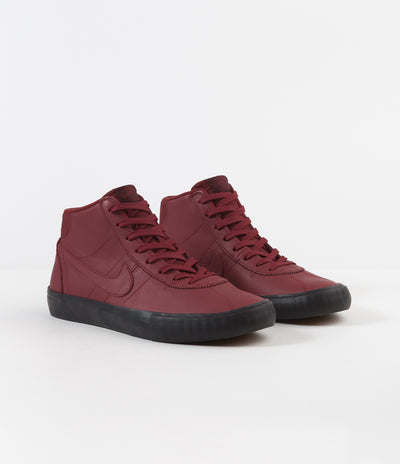 Nike SB Orange Label Bruin High 'L. Baker' Shoes - Team Red / Night Maroon - Black