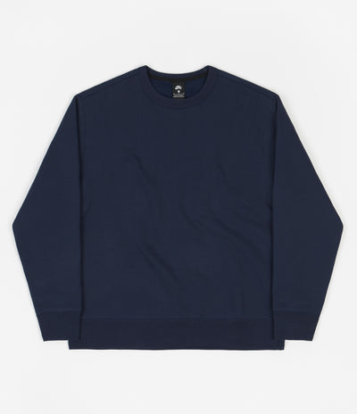 Nike SB Orange Label Crewneck Sweatshirt - Midnight Navy / Dark Obsidian
