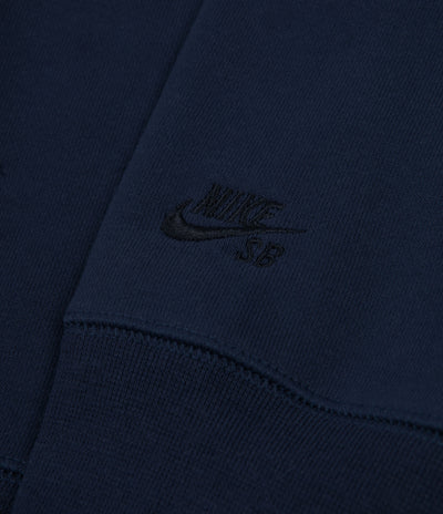 Nike SB Orange Label Crewneck Sweatshirt - Midnight Navy / Dark Obsidian