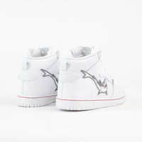 Nike SB Orange Label Dunk High Pro 'Oski' Shoes in White and Cool Grey and White - White thumbnail