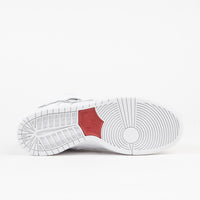 Nike SB Orange Label Dunk High Pro 'Oski' Shoes in White and Cool Grey and White - White thumbnail
