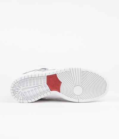 Nike SB Orange Label Dunk High Pro 'Oski' Shoes in White and Cool Grey and White - White