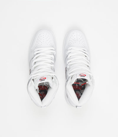 Nike SB Orange Label Dunk High Pro 'Oski' Shoes in White and Cool Grey and White - White