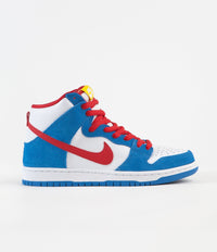 Nike SB Orange Label Dunk High Pro Shoes - Light Photo Blue / University Red