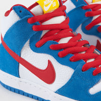 Nike SB Orange Label Dunk High Pro Shoes - Light Photo Blue / University Red thumbnail