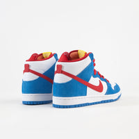 Nike SB Orange Label Dunk High Pro Shoes - Light Photo Blue / University Red thumbnail