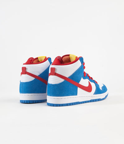 Nike SB Orange Label Dunk High Pro Shoes - Light Photo Blue / University Red