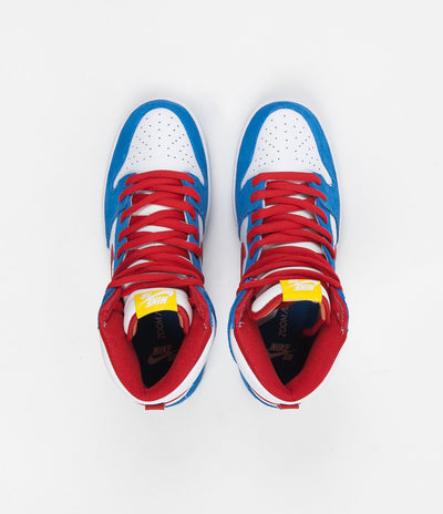 Nike SB Orange Label Dunk High Pro Shoes - Light Photo Blue / University Red