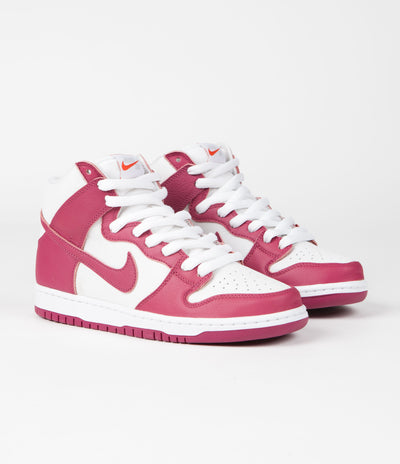 Nike SB Orange Label Dunk High Pro Shoes - Sweet Beet / Sweet Beet - White - Sweet Beet