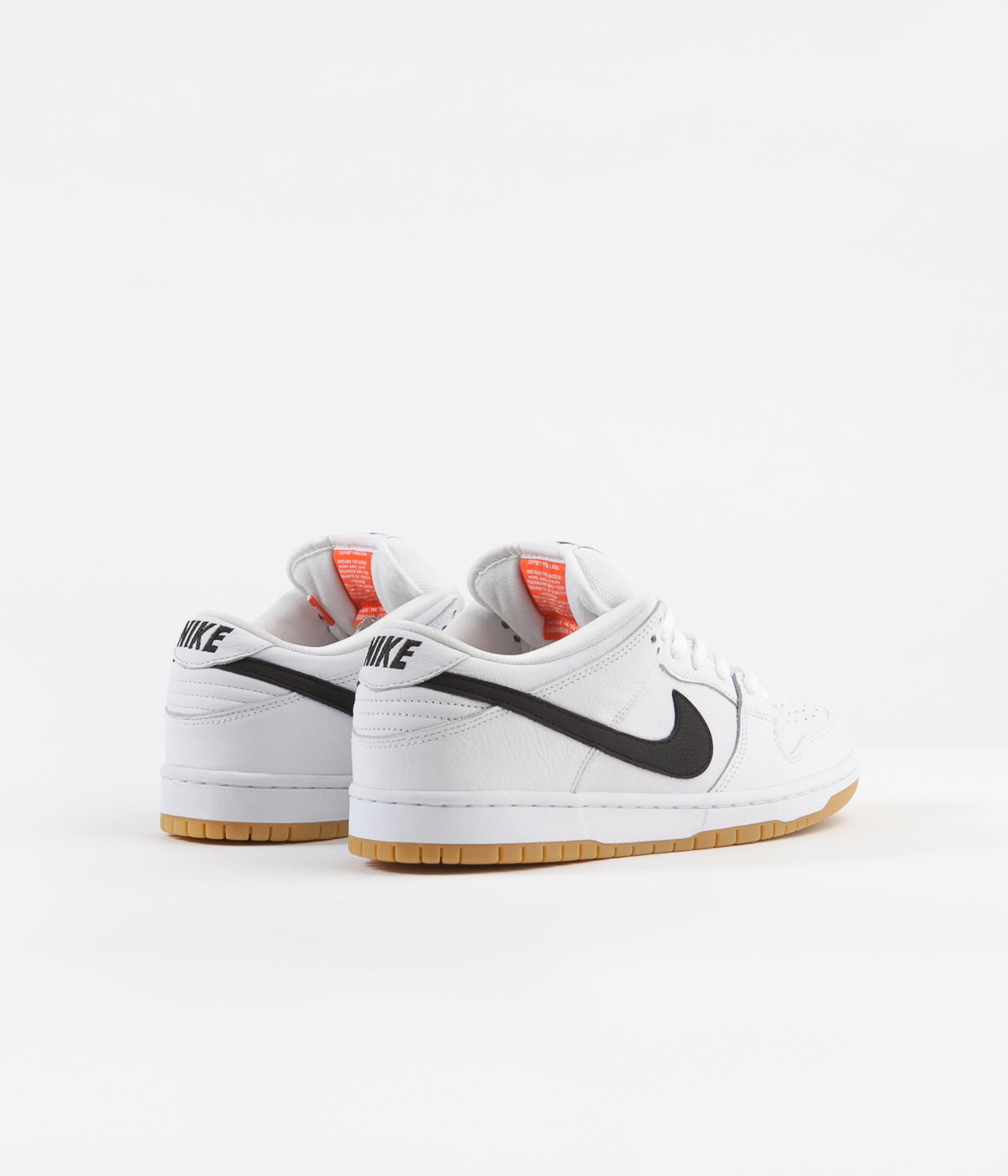 Nike Sb Orange Label Dunk Low Pro Shoes - White / Black - Gum | Flatspot