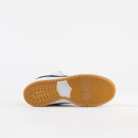 Nike SB Orange Label Dunk Low Pro Shoes - White / Black - Gum thumbnail
