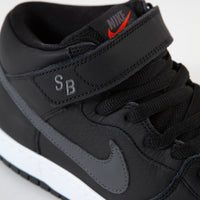 Nike SB Orange Label Dunk Mid Pro Shoes - Black / Dark Grey - Black - White thumbnail