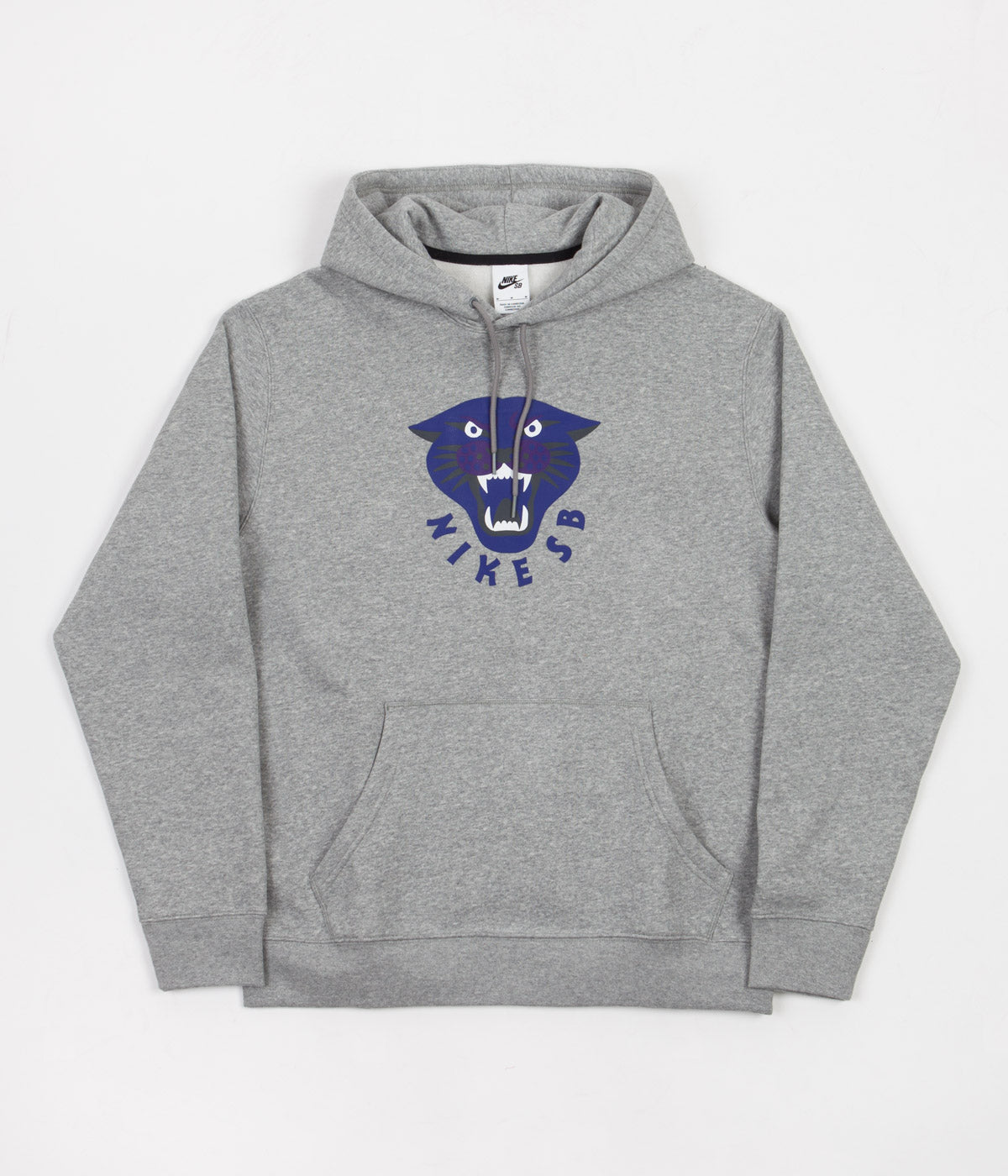 Nike SB Panther Hoodie Dark Grey Heather / Deep Royal Blue / White