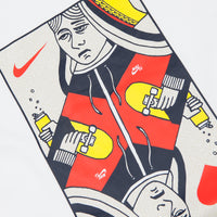Nike SB Queen Card T-Shirt - White / Habanero Red thumbnail