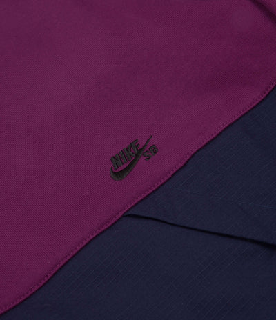 Nike SB Rugby Pullover Jacket in Sangria and Obsidian / Obsidian / Black