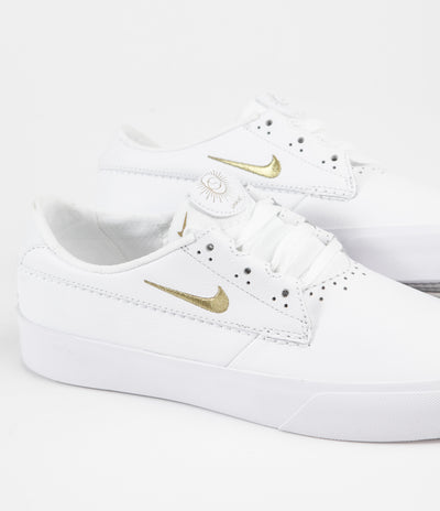 Nike SB Shane Premium Shoes - White / Metallic Gold - White - White