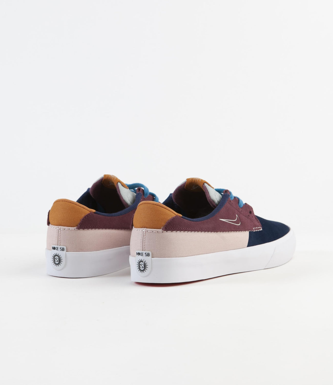 Nike SB Shane Shoes Midnight Navy Sail Dark Wine Pink Oxford Flatspot