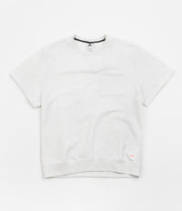 Nike SB Skate Short Sleeve Crewneck Sweatshirt - Birch Heather / Light Madder Root
