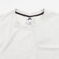 Nike SB Skate Short Sleeve Crewneck Sweatshirt - Birch Heather / Light Madder Root thumbnail