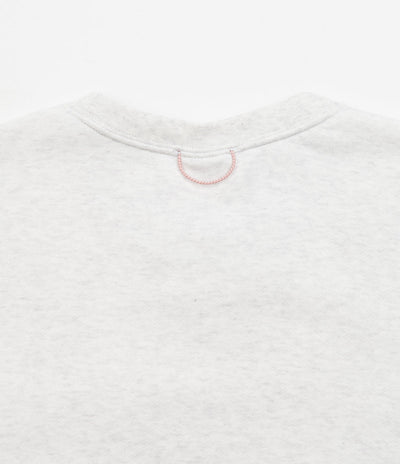 Nike SB Skate Short Sleeve Crewneck Sweatshirt - Birch Heather / Light Madder Root