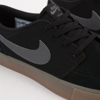 Nike SB Solarsoft Portmore II Shoes Black Dark Grey Gum Light Br Flatspot